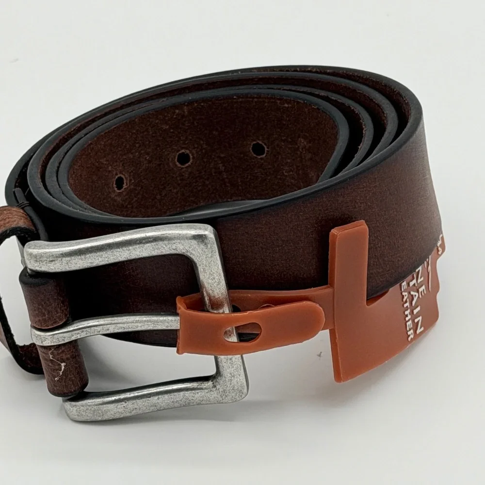 Stone Mountain Belt Men XL 42-44 Brown Leather Rugged Classic Workwear Rustic